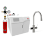 Zip Water HydroTap Celsius Plus AIO 1.8 GPM Single Hole Kitchen Faucet with Sparkling, Chilled and Boiling Water - Includes Command Center with CO2 Cylinders Gunmetal