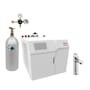 Zip Water HydroTap Classic 1.8 GPM Boiling, Chilled, and Sparkling Water Dispenser Kit - Includes 120V Command Center, One (1) 5lb CO2 Cylinder, and CO2 Regulator Chrome