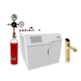 Zip Water HydroTap Classic Plus 1.8 GPM Boiling, Chilled, and Sparkling Water Dispenser Kit - Includes 120V Command Center with Two CO2 Cylinders and Regulator Brushed Gold