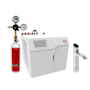 Zip Water HydroTap Classic Plus 1.8 GPM Boiling, Chilled, and Sparkling Water Dispenser Kit - Includes 120V Command Center with Two CO2 Cylinders and Regulator Brushed Nickel