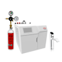 Zip Water HydroTap Classic Plus 1.8 GPM Boiling, Chilled, and Sparkling Water Dispenser Kit - Includes 120V Command Center with Two CO2 Cylinders and Regulator Chrome