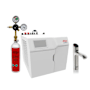 Zip Water HydroTap Classic Plus 1.8 GPM Boiling, Chilled, and Sparkling Water Dispenser Kit - Includes 120V Command Center with Two CO2 Cylinders and Regulator Gunmetal
