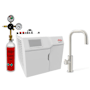 Zip Water HydroTap Cube Plus Boiled, Chilled, and Sparkling Water Dispenser Kit - Includes 120 V Command Center with CO2 Regulator and Two 1.5 lb. CO2 Cylinders Brushed Nickel