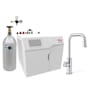 Zip Water HydroTap Cube Plus 1.8 GPM Boiling, Chilled, and Sparkling Water Dispenser Kit - Includes 120V Command Center, One (1) 5lb CO2 Cylinder, and CO2 Regulator Chrome