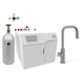 Zip Water HydroTap Cube Plus 1.8 GPM Boiling, Chilled, and Sparkling Water Dispenser Kit - Includes 120V Command Center, One (1) 5lb CO2 Cylinder, and CO2 Regulator Gunmetal