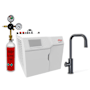 Zip Water HydroTap Cube Plus Boiled, Chilled, and Sparkling Water Dispenser Kit - Includes 120 V Command Center with CO2 Regulator and Two 1.5 lb. CO2 Cylinders Matte Black