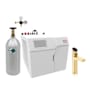 Zip Water HydroTap Elite Plus 1.8 GPM Boiling, Chilled, and Sparkling Water Dispenser Kit - Includes 120V Command Center, One (1) 5lb CO2 Cylinder, and CO2 Regulator Brushed Gold