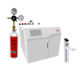Zip Water HydroTap Elite Plus 1.8 GPM Boiling, Chilled, and Sparkling Water Dispenser Kit - Includes 120V Command Center with Two CO2 Cylinders and Regulator Brushed Chrome