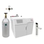 Zip Water HydroTap Elite Plus 1.8 GPM Boiling, Chilled, and Sparkling Water Dispenser Kit - Includes 120V Command Center, One (1) 5lb CO2 Cylinder, and CO2 Regulator Gunmetal