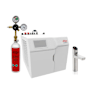 Zip Water HydroTap Elite Plus 1.8 GPM Boiling, Chilled, and Sparkling Water Dispenser Kit - Includes 120V Command Center with Two CO2 Cylinders and Regulator Gunmetal