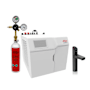 Zip Water HydroTap Elite Plus 1.8 GPM Boiling, Chilled, and Sparkling Water Dispenser Kit - Includes 120V Command Center with Two CO2 Cylinders and Regulator Matte Black