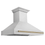ZLINE Autograph Edition 280 - 700 CFM 48 Inch Wide Outdoor Fingerprint Resistant Wall Mounted Range Hood with 4 Speeds Fingerprint Resistant Stainless Steel / Champagne Bronze