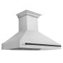 ZLINE Autograph Edition 280 - 700 CFM 48 Inch Wide Outdoor Fingerprint Resistant Wall Mounted Range Hood with 4 Speeds Fingerprint Resistant Stainless Steel / Matte Black