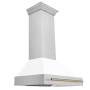 ZLINE Autograph Edition 280 - 700 CFM 36 Inch Wide Outdoor Fingerprint Resistant Wall Mounted Range Hood with LED Lights Fingerprint Resistant Stainless Steel / Matte White / Champagne Bronze