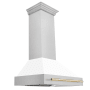 ZLINE Autograph Edition 280 - 700 CFM 36 Inch Wide Outdoor Fingerprint Resistant Wall Mounted Range Hood with LED Lights Fingerprint Resistant Stainless Steel / Matte White / Polished Gold