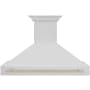 ZLINE Autograph Edition 280 - 700 CFM 48 Inch Wide Outdoor Wall Mounted Range Hood with Cosmetic Handle and LED Lights Stainless Steel / Gold