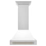 ZLINE Autograph Edition 120 - 400 CFM 30 Inch Wide Outdoor Wall Mounted Range Hood with Push Button Controls Stainless Steel / Matte White / Champagne Bronze