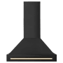 ZLINE Autograph Edition 280 - 700 CFM 36 Inch Wide Wall Mounted Range Hood with LED Lights Black Stainless Steel / Gold