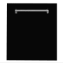 ZLINE 24 Inch Wide 12 Place Setting Built-In Top Control Dishwasher with Smart Wash Technology Black Matte