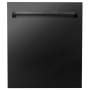 ZLINE 24 Inch Wide 12 Place Setting Built-In Top Control Dishwasher with Smart Wash Technology Black Stainless Steel