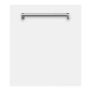 ZLINE 24 Inch Wide 12 Place Setting Built-In Top Control Dishwasher with Smart Wash Technology White Matte