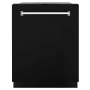 ZLINE Monument 24 Inch Wide 16 Place Setting Built-In Top Control Dishwasher with Heated Dry Matte Black