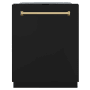ZLINE 24 Inch Wide 16 Place Setting Built-In Top Control Dishwasher Champagne Bronze