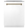 White Matte / Champagne Bronze