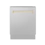 ZLINE Tallac 24 Inch Wide 15 Place Setting Built-In Top Control Dishwasher with Smart Wash Technology with Triple Filter Cleaning Durasnow / Gold