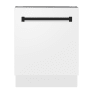 ZLINE Tallac 24 Inch Wide 15 Place Setting Built-In Top Control Dishwasher with Smart Wash Technology with Triple Filter Cleaning White Matte / Matte Black