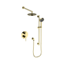 ZLINE El Dorado Pressure Balanced Shower System with Shower Head, Hand Shower, Shower Arm and Hose Polished Gold