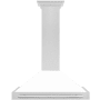 ZLINE 120 - 400 CFM 36 Inch Wide Outdoor Fingerprint Resistant Wall Mounted Range Hood with Convertible Ventilation and Baffle Filters Fingerprint Resistant Stainless Steel / Matte White