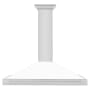 ZLINE 120 - 400 CFM 48 Inch Wide Wall Mounted Range Hood with Baffle Filters and 4 Speeds Stainless Steel / Matte White