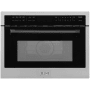 ZLINE Autograph Edition 24 Inch Wide 1.6 Cu. Ft. 1000 Watt Built In Microwave with Convection Mode and LCD Display Stainless Steel / Matte Black