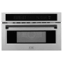 ZLINE Autograph Edition 30 Inch Wide 1.6 Cu. Ft. 1000 Watt Fingerprint Resistant Built In Microwave Fingerprint Resistant Stainless Steel / Matte Black