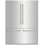 ZLINE Autograph Edition 60 Inch Wide 32.2 Cu. Ft. Energy Star Certified Four Door / French Door Refrigerator with Internal Water and Ice Maker Stainless Steel / Champagne Bronze
