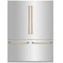 ZLINE Autograph Edition 60 Inch Wide 32.2 Cu. Ft. Energy Star Certified Four Door / French Door Refrigerator with Internal Water and Ice Maker Stainless Steel / Gold