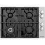 ZLINE Series 30 Inch Wide 4 Burner Natural Gas Cooktop with Italian-Made Sealed Burners Stainless Steel / Black Porcelain
