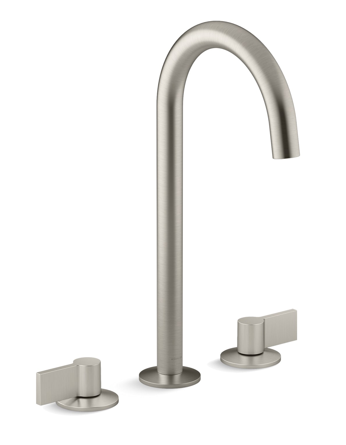 Components 1.2 GPM Widespread Tube Spout Vessel Bathroom Faucet with Lever Handles, UltraGlide Technology and Pop-Up Drain Assembly