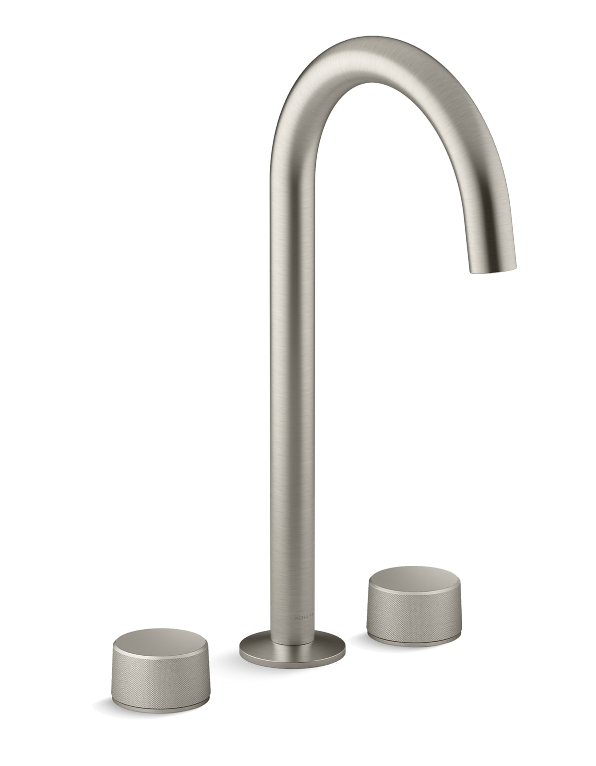 Components 1.2 GPM Widespread Tube Spout Vessel Bathroom Faucet with Oyl Handles, UltraGlide Technology and Pop-Up Drain Assembly