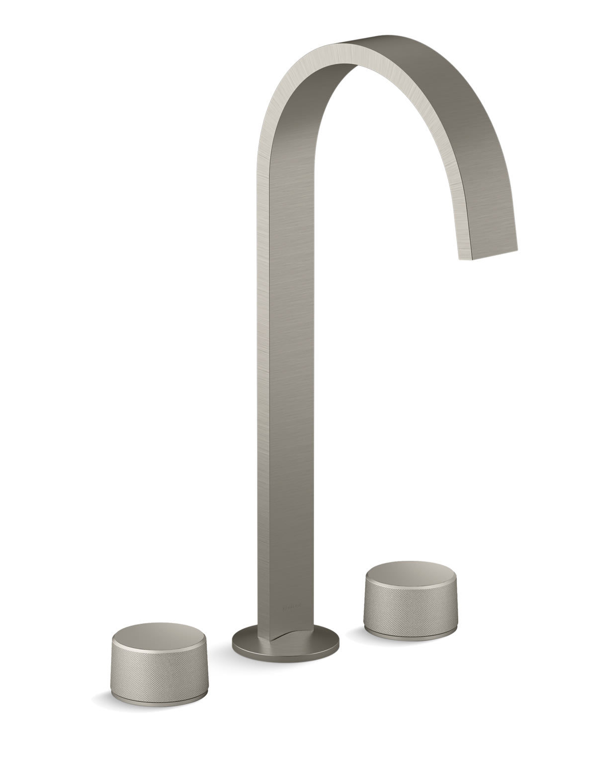 Components 1.2 GPM Widespread Ribbon Spout Vessel Bathroom Faucet with Oyl Handles, UltraGlide Technology and Pop-Up Drain Assembly