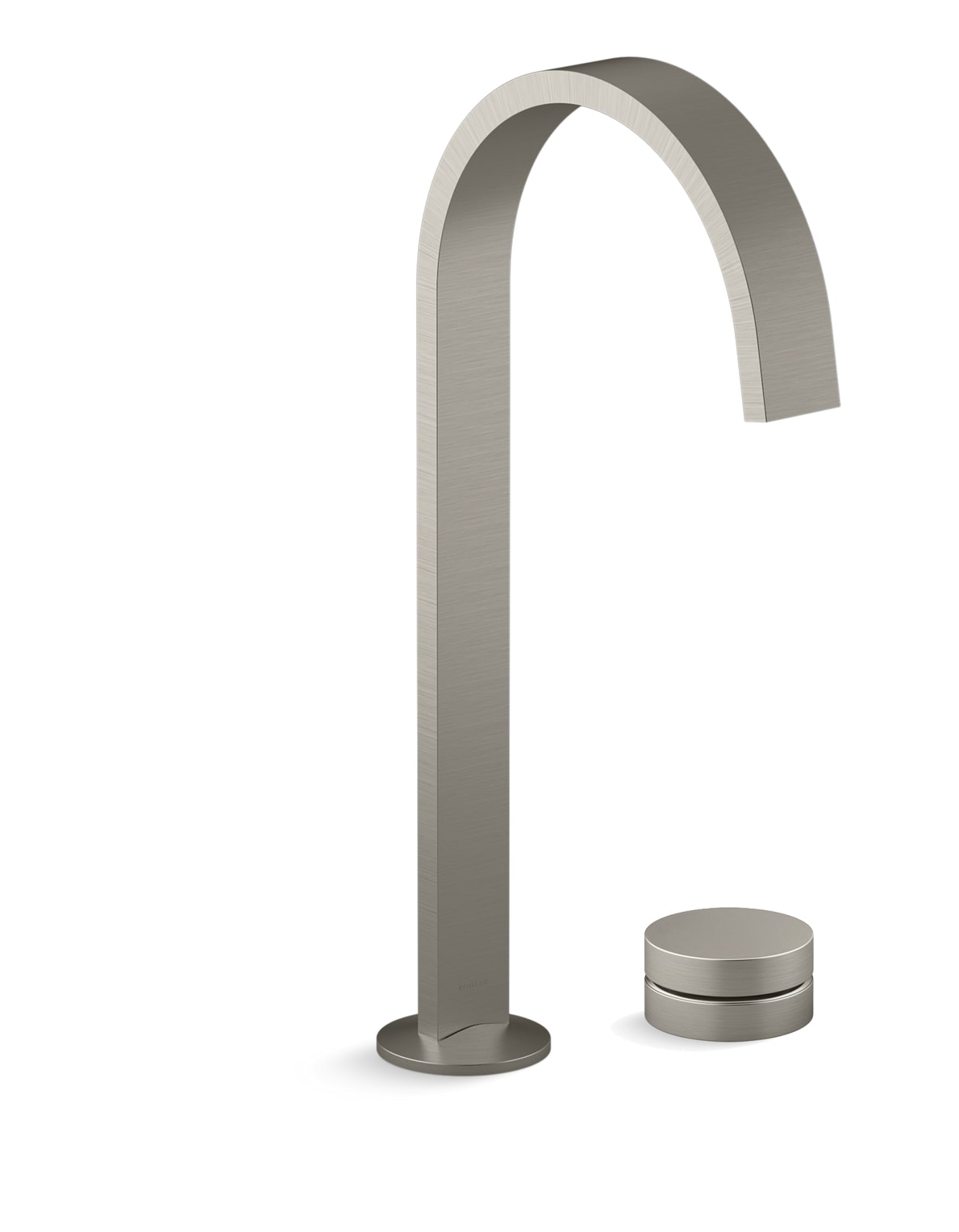Components 1.2 GPM Widespread Vessel Bathroom Faucet with Tall Ribbon Spout, Rocker Handle, and Pop-Up Drain Assembly
