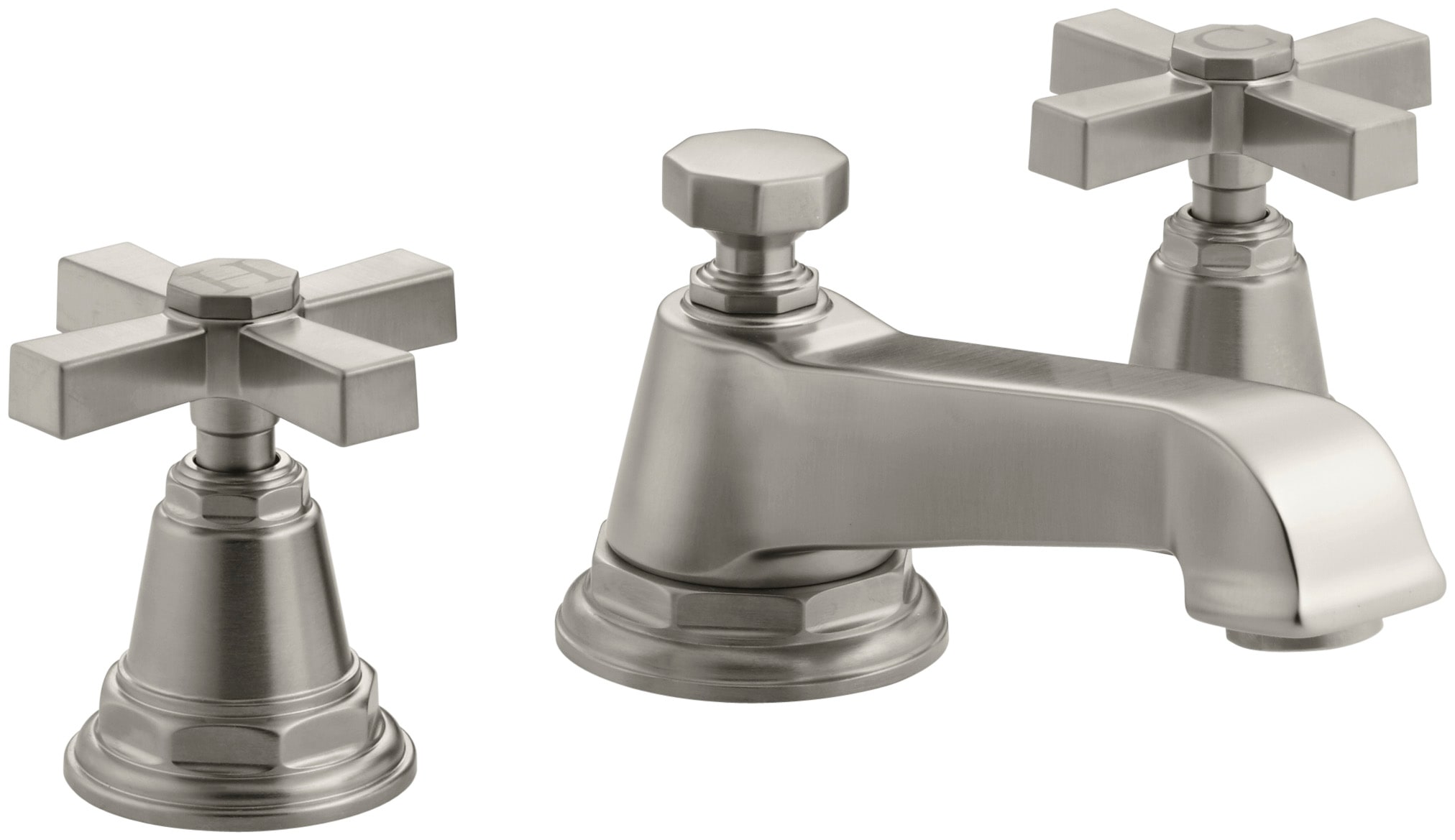 Pinstripe Widespread Bathroom Faucet with Ultra-Glide Valve Technology – Free Metal Pop-Up Drain Assembly with purchase