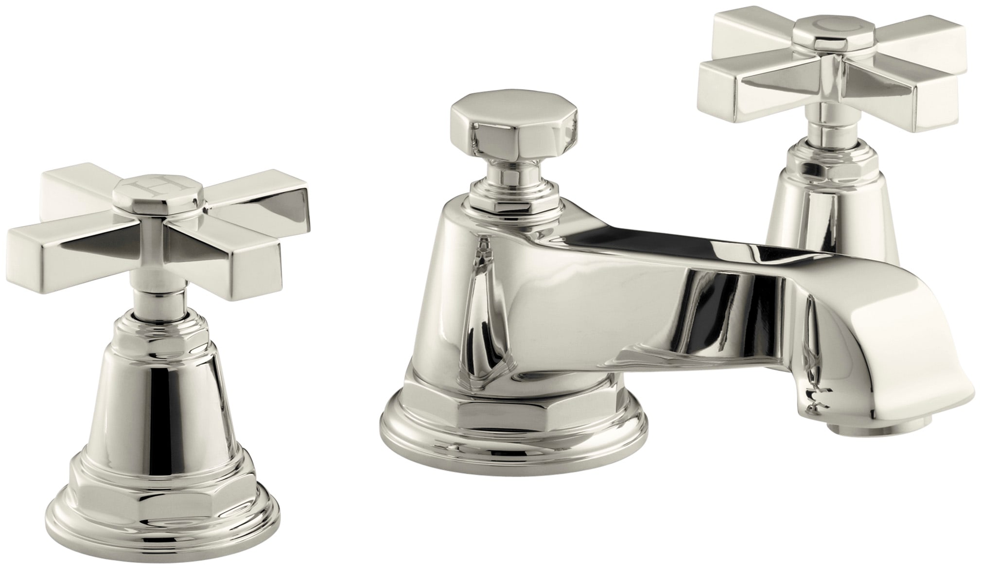 Pinstripe Widespread Bathroom Faucet with Ultra-Glide Valve Technology – Free Metal Pop-Up Drain Assembly with purchase