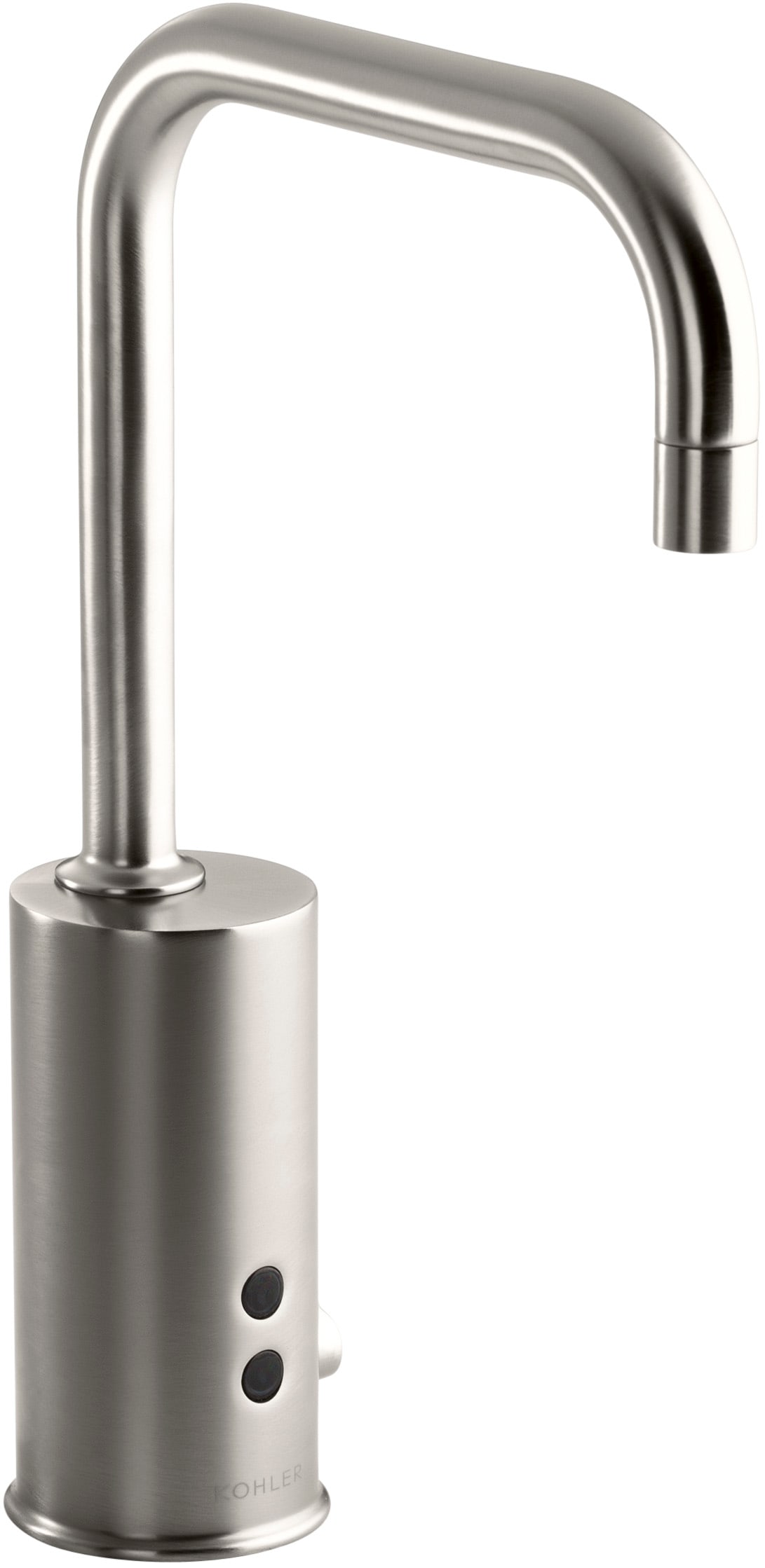 Gooseneck Single-Hole Touchless DC-Powered Commercial Faucet with Insight Technology and Temperature Mixer