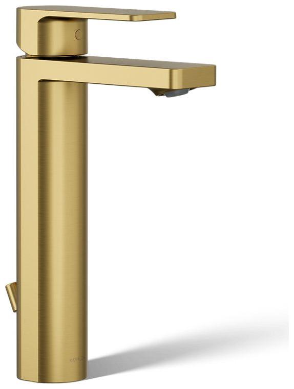 Parallel 0.5 GPM Single Hole Bathroom Faucet with Pop-Up Drain Assembly