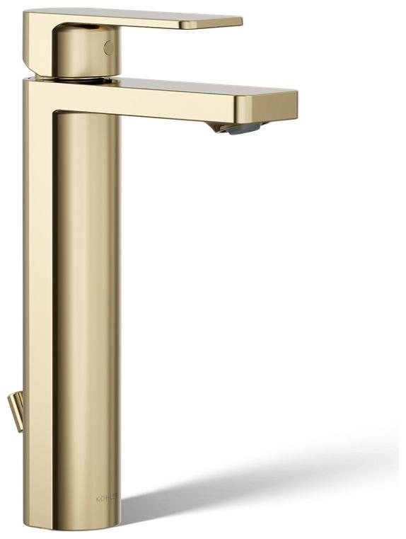 Parallel 0.5 GPM Single Hole Bathroom Faucet with Pop-Up Drain Assembly