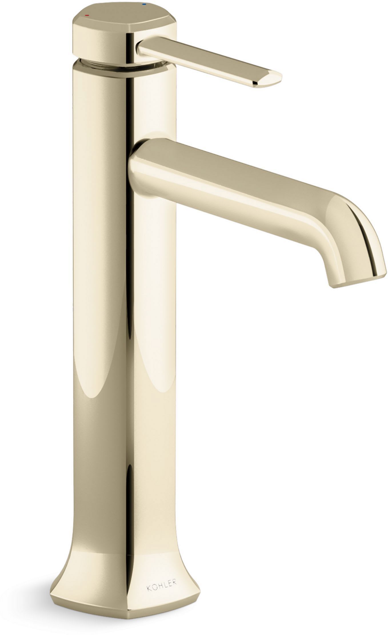 Occasion 1.2 GPM Vessel Single Hole Bathroom Faucet with Touch-Activated Drain
