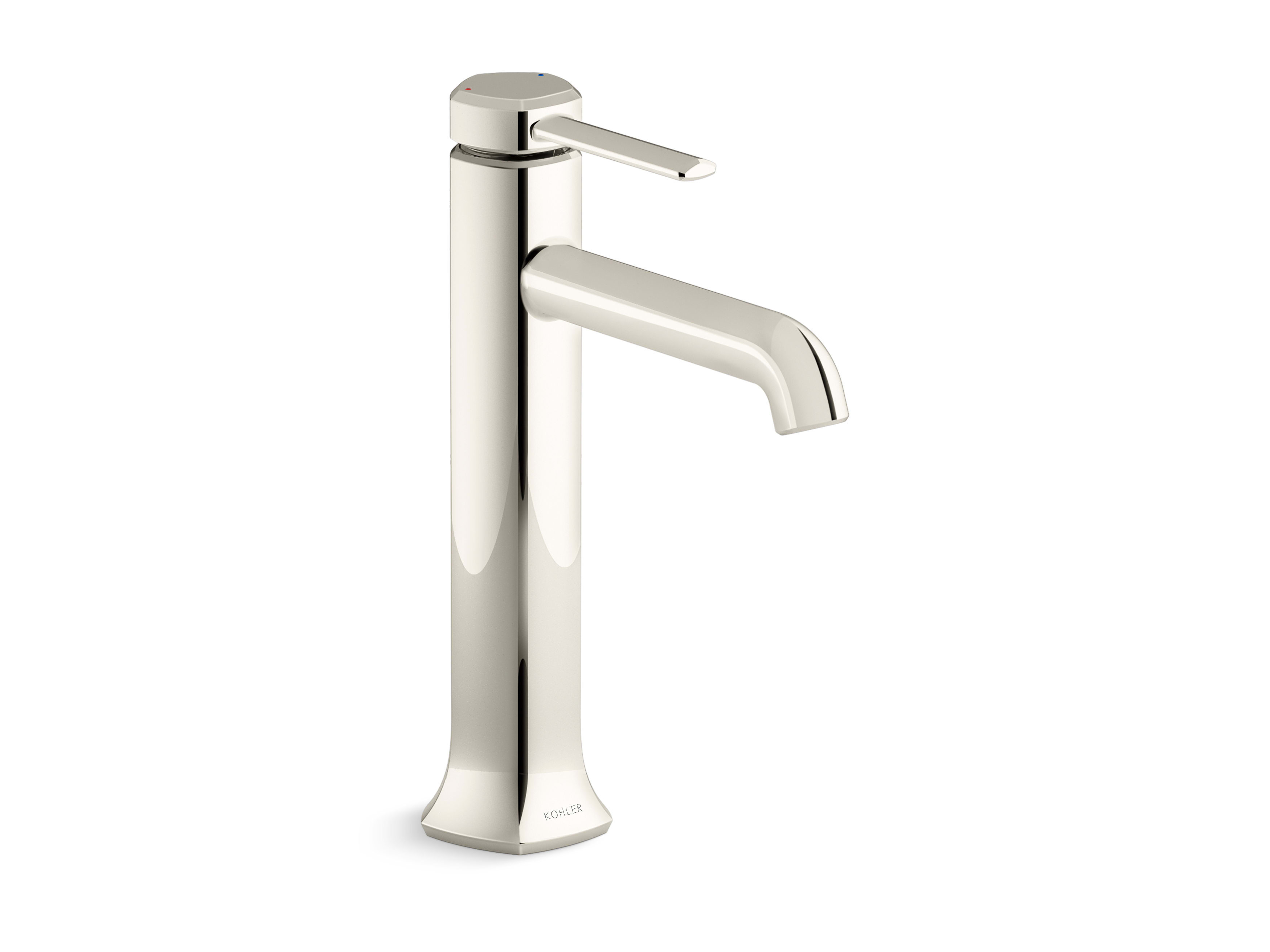 Occasion 1.2 GPM Vessel Single Hole Bathroom Faucet with Touch-Activated Drain