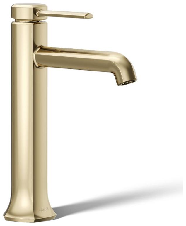 Occasion 1 GPM Vessel Single Hole Bathroom Faucet with Touch-Activated Drain